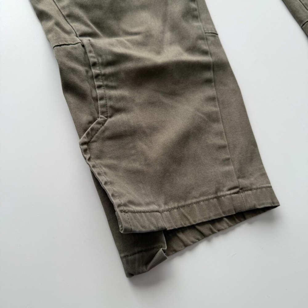 SIBEL SARAL High Rise Cropped Pants Womens 35x22 Green Side Zip Trouser - Picture 7 of 14